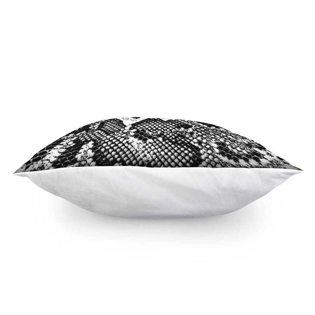 Black And White Snakeskin Print Pillow Cover