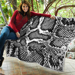 Black And White Snakeskin Print Quilt
