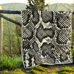 Black And White Snakeskin Print Quilt