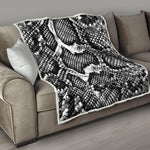 Black And White Snakeskin Print Quilt