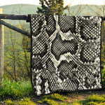 Black And White Snakeskin Print Quilt