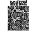 Black And White Snakeskin Print Quilt Bed Set