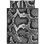 Black And White Snakeskin Print Quilt Bed Set