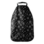 Black And White Snowflake Pattern Print Car Seat Organizers