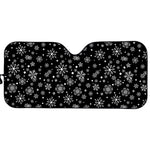 Black And White Snowflake Pattern Print Car Sun Shade