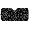 Black And White Snowflake Pattern Print Car Sun Shade