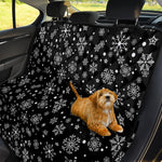 Black And White Snowflake Pattern Print Pet Car Back Seat Cover