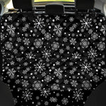 Black And White Snowflake Pattern Print Pet Car Back Seat Cover