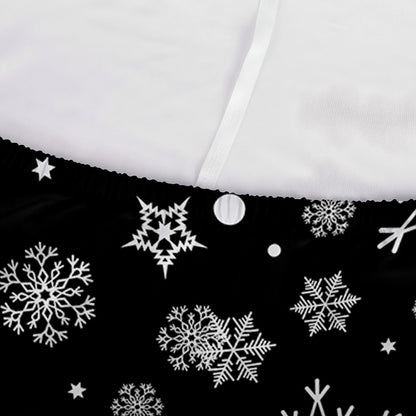Black And White Snowflake Pattern Print Sofa Cover