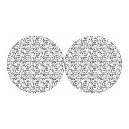 Black And White Snowman Pattern Print Car Coasters