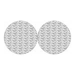 Black And White Snowman Pattern Print Car Coasters