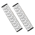 Black And White Snowman Pattern Print Car Seat Belt Covers