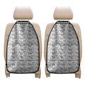 Black And White Snowman Pattern Print Car Seat Organizers