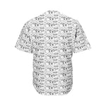 Black And White Snowman Pattern Print Men's Baseball Jersey