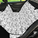 Black And White Snowman Pattern Print Pet Car Back Seat Cover