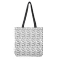 Black And White Snowman Pattern Print Tote Bag