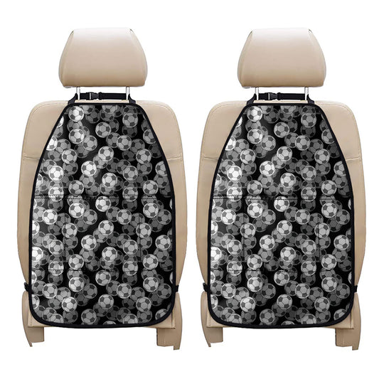 Black And White Soccer Ball Print Car Seat Organizers