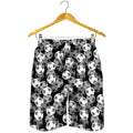 Black And White Soccer Ball Print Men's Shorts