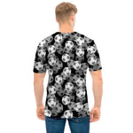 Black And White Soccer Ball Print Men's T-Shirt