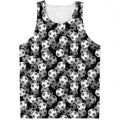 Black And White Soccer Ball Print Men's Tank Top