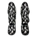 Black And White Soccer Ball Print Muay Thai Shin Guards