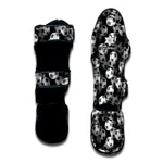 Black And White Soccer Ball Print Muay Thai Shin Guard