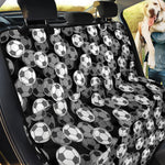 Black And White Soccer Ball Print Pet Car Back Seat Cover