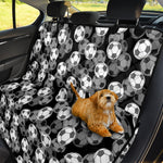 Black And White Soccer Ball Print Pet Car Back Seat Cover