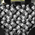Black And White Soccer Ball Print Pet Car Back Seat Cover