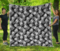 Black And White Soccer Ball Print Quilt