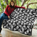 Black And White Soccer Ball Print Quilt