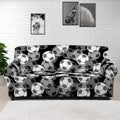 Black And White Soccer Ball Print Sofa Cover