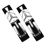 Black And White Spartan Helmet Print Car Seat Belt Covers