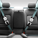 Black And White Spartan Helmet Print Car Seat Belt Covers