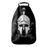 Black And White Spartan Helmet Print Car Seat Organizers