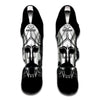 Black And White Spartan Helmet Print Muay Thai Shin Guard