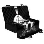Black And White Spartan Helmet Print Pet Car Back Seat Cover