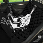 Black And White Spartan Helmet Print Pet Car Back Seat Cover
