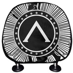 Black And White Spartan Warrior Print Car Headrest Covers