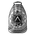 Black And White Spartan Warrior Print Car Seat Organizers