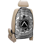 Black And White Spartan Warrior Print Car Seat Organizers