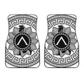 Black And White Spartan Warrior Print Front Car Floor Mats