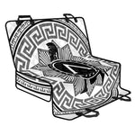 Black And White Spartan Warrior Print Pet Car Back Seat Cover