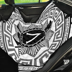 Black And White Spartan Warrior Print Pet Car Back Seat Cover