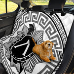 Black And White Spartan Warrior Print Pet Car Back Seat Cover