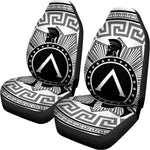Black And White Spartan Warrior Print Universal Fit Car Seat Covers