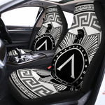Black And White Spartan Warrior Print Universal Fit Car Seat Covers