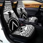 Black And White Spartan Warrior Print Universal Fit Car Seat Covers