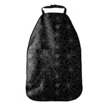 Black And White Spider Web Pattern Print Car Seat Organizers