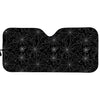 Black And White Spider Web Pattern Print Car Sun Shade